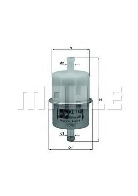 KL150 Mahle Original Filtr paliwa